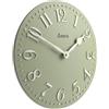 Jones Clocks® Betty Orologio a parete | Orologio convesso classico | 30cm | Verde salvia | Eleganza elegante perfetta per cucina, soggiorno, ufficio o camera da letto