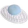 InterDesign iDesign Portasapone, Piccolo porta sapone bagno ovale in plastica, Pratico porta saponetta con elementi in rilievo, trasparente