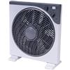 OISE ART STORE Trade Shop - Ventilatore Quadrato Box Fan 45 Watt 30 Cm con Timer Bianco Grigio 5 Pale 5340054 -