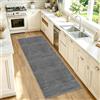 AYHSMNOU Tappeto Corridoio Lungo Tappeto da Cucina Lavabile Antiscivolo 50 x 150cm Tappeto Ingresso Interno Tappeto per Cucina per Bagno, Soggiorno, Camera da Letto, Lavanderia Grigio