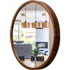 STOLARNIA PIKA Specchio rotondo legno rovere scuro (∅47 cm) LEJA