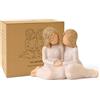 NANAOUS Regalo di Compleanno per Migliore Amica per Donne, Regali di Amicizia in Figurine per Sorelle e Amiche Migliori, Statua Scolpita e Dipinta a Mano per Ornamento di Casa