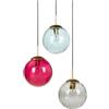 Beliani Lampadario in metallo ferro multicolore e paralume in vetro
