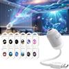 Generic Luce notturna Proiettore Galassia 2 in 1 Hd Smart Dynamic 5d, Plug and Play Hd Star Proiettore, Proiettore Cielo Stella e Oceano Rotante 360°Luna Usb Per Soffitto (Con 12 Film)