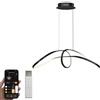 doporro Lampadario LED a Sospensione 90 cm 30W con Altezza Regolabile