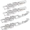 Beebeecraft 1 Scatola 6 Pezzi Prolunga per Braccialetto Chiusura A Forma di Foglie Cubic Zirconia Argento Ripiegabile Chiusura per Cinturino Estensione per Creazione di Gioielli (1.22 pollici/31mm)