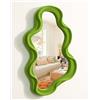 Teipai - Specchio da parete a forma di nuvola con tocco in morbido velluto, per decorazione camera da letto ragazze, adolescenti, donne, adatto per casa, sala da pranzo e cucina (verde prato)