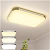 LZQ Plafoniera a LED dimmerabile, Lampadario Soffitto, 72 W con telecomando, 3000 K-6500 K, lampada da soffitto a LED, dimmerabile, per soggiorno, camera da letto, cucina, sala da pranzo, bagno
