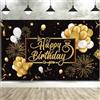 Tazuxetuqe Grande Palloncino Glitter Tessuto Fuochi D'artificio Sfondo Fotografico Striscione Manifesto per Decorazioni di Compleanno 180 X 110 Cm Nero
