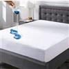 Velfont - Lenzuolo con angoli e coprimaterasso Respira, 090 x 200 cm, colore: Bianco