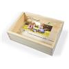 PHOTOCITY Scatola di legno personalizzata Memory Box 17x12cm Scatola portaoggetti con coperchio in Plexiglass con foto Scatola regalo di legno personalizzabile con testo (17x12 cm immagine)
