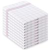 Vaily 1234567890® Strofinacci a Quadri Confezione da 10-70 x 45 cm 100% Cotone (Rosso)