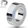 BDSMJOY Penis ring pesante per uomini, anello scrotale allungatore in metallo, ball stretcher trainer penieno per eiaculazione ritardata, aiuto erezione sex toy maschile (44mm)