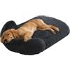 MCPTSN Cesto per cani di grandi dimensioni, ortopedico divano per gatti, cuscino per cani sfoderabile e lavabile, antiscivolo, letto lenitivo per cani di grandi dimensioni (grigio scuro, XL:120 x 75 cm)