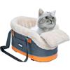 Generic Seggiolino auto per animali domestici - Amaca per cani e gatti | Console Dog Box auto con cinghia per stabilità, rialzo del sedile del cane, borsa per sedile posteriore o anteriore, 16,54 x 9,06