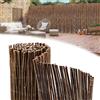 Peviasot Tappetino in vimini, 90 x 500 cm, Ø 6-13 mm, frangivista naturale, per giardino, balcone e terrazza, protezione dal vento e dal sole, per balconi, montaggio flessibile, marrone