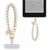 LEPGUYO Bracciale Perline Kindle con Patch Cellulare, Cordoncino Pelle per 3.5-8 Pollici Cellulare & iPad Mini, Compatibile con 6-8 Pollici E-Reader