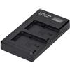 Generic Caricabatteria Doppio per Display LCD NP-FV100 Design Portatile per la Fotografia All'aperto Include Cavo USB Leggero