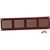 Steinberg14 Griglia di Ventilazione Rettangolare 400x100 mm - Griglie di Aerazione in Metallo Marrone - Serranda di Scarico dell'aria con Zanzariera - Copri Bocchetta Interna a Parete e a Soffitto