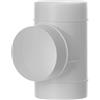Steinberg14 Raccordo a T, Ø 125 mm, connettore in PVC per tubo di ventilazione, raccordo per tubo rotondo