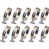 Zerniple Fascette stringitubo regolabili in acciaio inox 304, 46-70 mm, con chiave a testa zigrinata, 10 pezzi