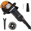MAXXT Levigatrice per calcestruzzo, disco diamantato da 125 mm, motore potente da 1500 W, 7 velocità regolabili (1000-8500 giri/min), protezione rimovibile, strumento versatile per intonacare e