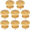 QUARKZMAN 8Pcs Pomello Rotondo Per Cassetto 1.3 x 0.98 Colore Legno