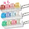 Steemjoey 3 Pezzi Gadget Fidget Tastiera, Portachiavi Toy a 4 Pulsanti, Giocattolo Clicker Antistress, Decompressione Decorazione Silenzioso Alleviare Stress Adulti e Bambini Regalo Natale Compleanno