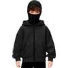 Dasongff Passamontagna Maglione per ragazzi e ragazze Balaclava Felpe con cappuccio in pile tinta unita Y2K Hoodie Felpe taglie forti Antivento Giacca mezza stagione Maschera Bici Moto Cappotto Giubbotto