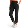 Comallan Pantaloni da Golf Donna Pantalone Estivo Leggero E Traspirante Taglia Corta Pantaloni Jogging Sportivi Allenamento Modello Stretch Casual Ed Elegante con Tasche 25, Nero XXL
