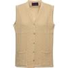 Maan Store Cardigan da donna lavorato a maglia senza maniche con bottoni, Beige, XL