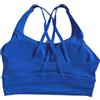 Wvapzxx Donne Tinta unita Fitness Reggiseno Collant Yoga Vest Ad Alta Resistenza Antiurto Palestra Sport Top Push Up con Petto Pad, Blu elettrico, S