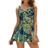 SHEKINI Donna Costume da Bagno con Gonna One Piece Dimagrante Costume Intero con Coppe Soffici Vintage Skirted Swimwear Costume Mare Bikini da Spiaggia