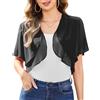 Aottori Coprispalle Donna Chiffon Leggero Nero S