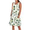 HAOLEI Prendisole Donna Estivo Cotone Vestiti Estivi Vestito Spiaggia Comodi Cotone Senza Maniche Abiti Prendisole Curvy Eleganti Abito Casual Taglie Forti Copricostume Abiti Corto Spiaggia