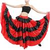 Beokeuioe Costume Da Flamenco, Gonna Spagnola Da Donna, Abito Da Ballo Tradizionale, Elegante Maxi Gonna a Pieghe, C-1 Rosso (540 Gradi), M