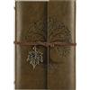AOOSU Diario di Viaggio in Pelle, Taccuino A6 in Pelle PU, Ricaricabile, Travel Journal Notebook, 80 Fogli, 160 Pagine, Quaderno Vintage per Ringraziamento, Natale per gli Amici