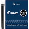 Pilot IC-50 Nere - Cartucce per penne stilografiche 6 pezzi