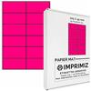 Imprimiz Etichette Adesive multiuso A4-105 x 49,5 mm - Colore fluo Rosa Opaco - 100 Etichette / 25 fogli - Per stampanti Laser/a getto d'Inchiostro