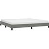 vidaXL Giroletto senza Materasso Grigio Scuro 200x200 cm Tessuto