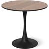 Vicco tavolo da pranzo Carl, Noce/Nero, 80 x 80 cm