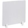Beliani Divisorio da scrivania Pet Pannello Acustico Tessuto fonoassorbente 80 x 50 cm Bianco Sporco