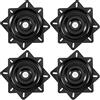 FAAING 4 Pezzi Piatto Girevole Quadrato 16 x 16 cm, Base Rotante 360° con Cuscinetti a Sfera in Acciaio per TV e Mobile, Nero