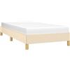 vidaXL Giroletto senza Materasso Crema 80x200 cm in Tessuto