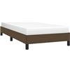 vidaXL Giroletto senza Materasso Marrone Scuro 80x200 cm Tessuto