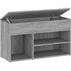 vidaXL Scarpiera Grigio Sonoma 80x30x45 cm in Legno Multistrato