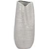 Beliani Vaso Decorativo in gres porcellanato Argentata Forma Irregolare 12 x 32 cm