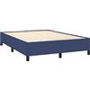 vidaXL Bedframe zonder matras stof blauw 140x190 cm