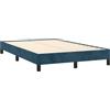 vidaXL Giroletto senza Materasso Blu Scuro 120x200 cm in Velluto