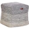 Beliani Pouf in tessuto grigio chiaro 40 x 40 cm